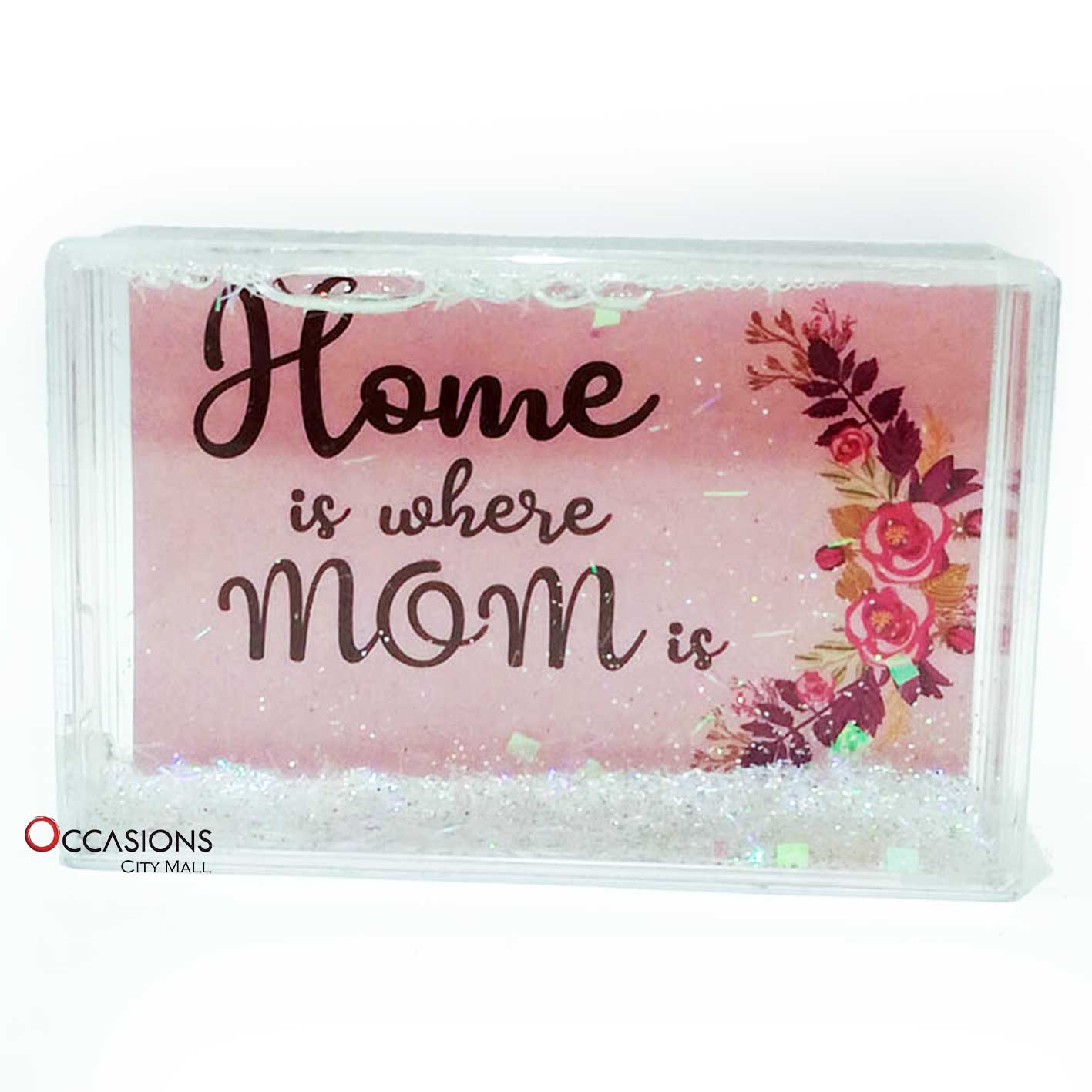 Glitter Photo Frame (Home is where Mom is) (9.5x6cm)
