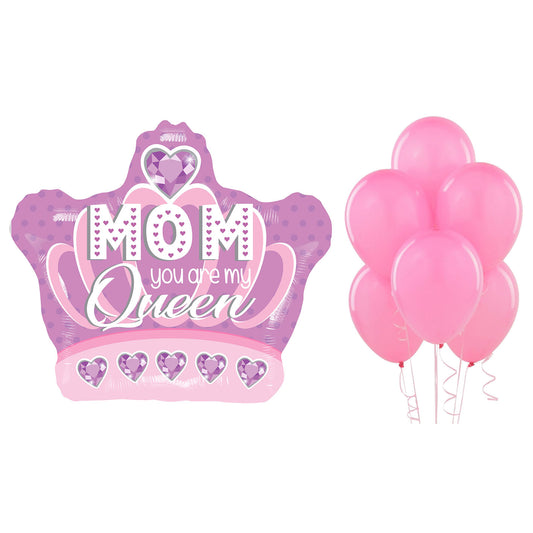 Mom-Queen-Foil-balloons-bundle-online-gift-delivery-amman-jordan