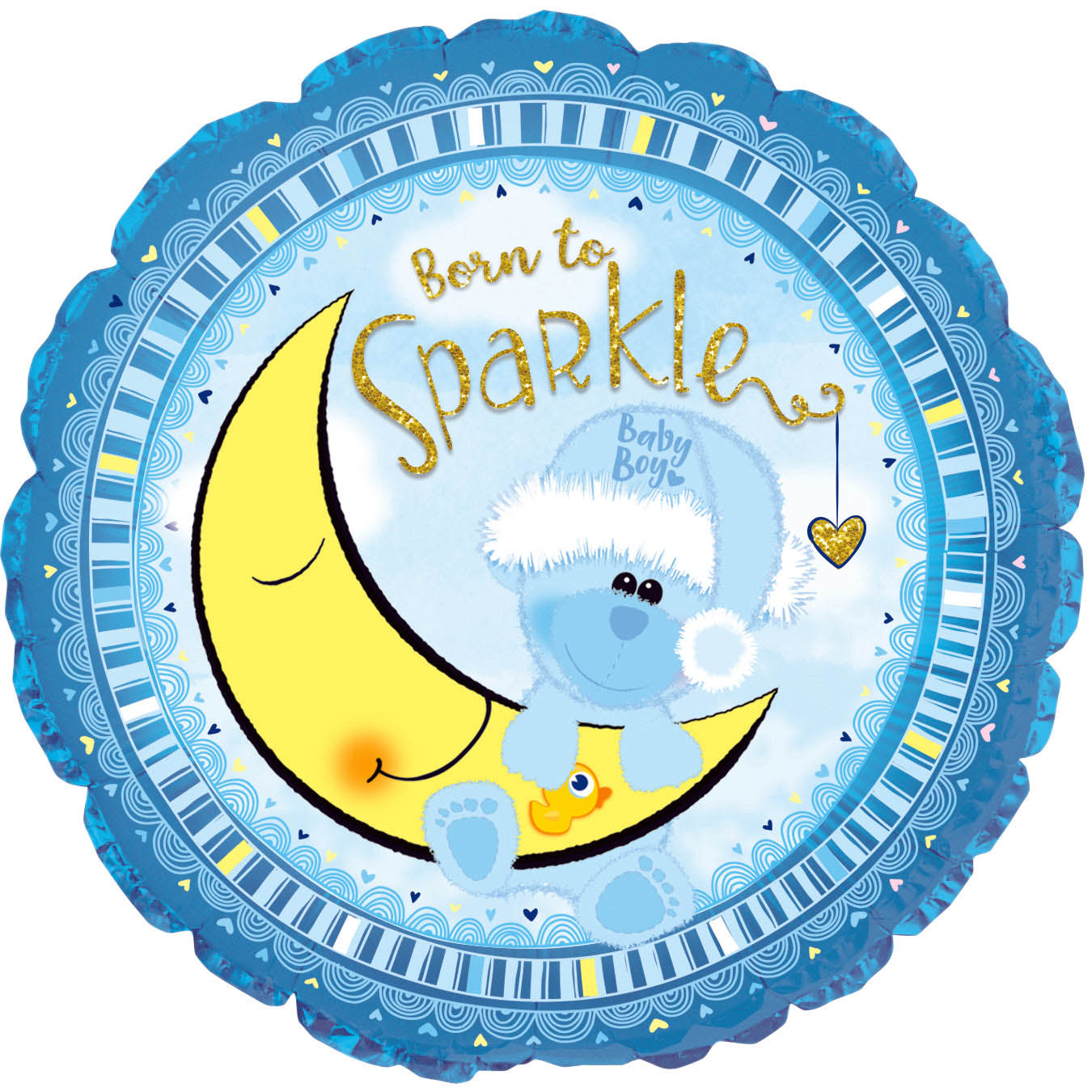 Born To Sparkle Baby Boy Balloon