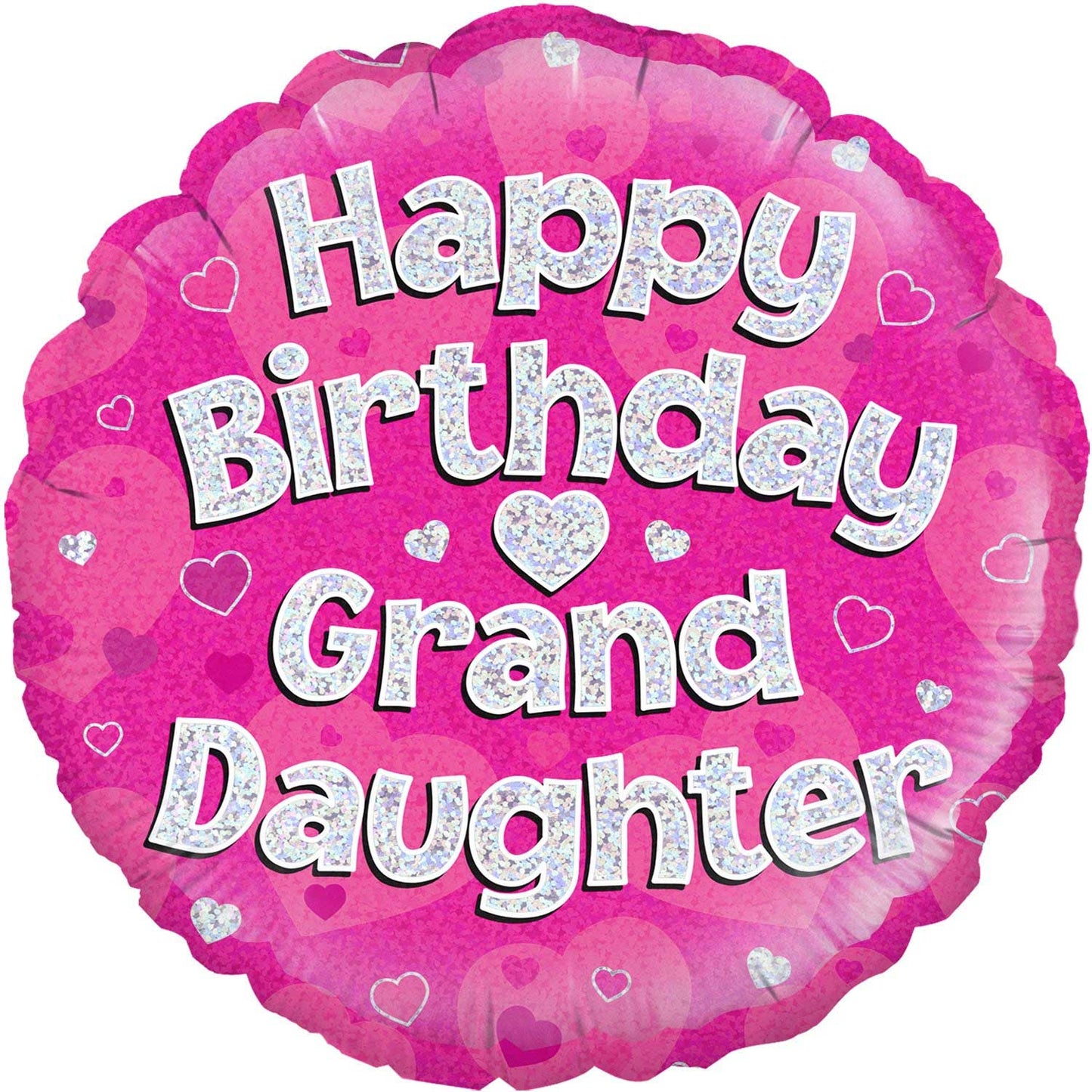 18-inches-Happy-Birthday-Granddaughter-Holographic-Oaktree-Foil-balloon-online-gift-shop-delivery-amman-jordan