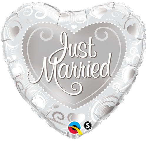 18-inches-Heart-Just-Married-Hearts-Silver-balloon-gift-shop-online-delivery-amman-jordan