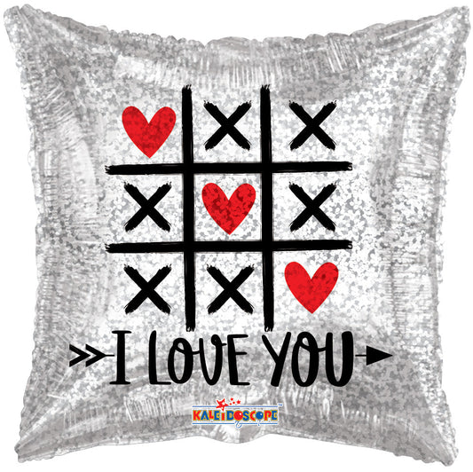 18-inches-I-Love-You-Tic-Tac-Toe-Holographic-Foil-balloons-love-gifts-online-delivery-amman-jordan