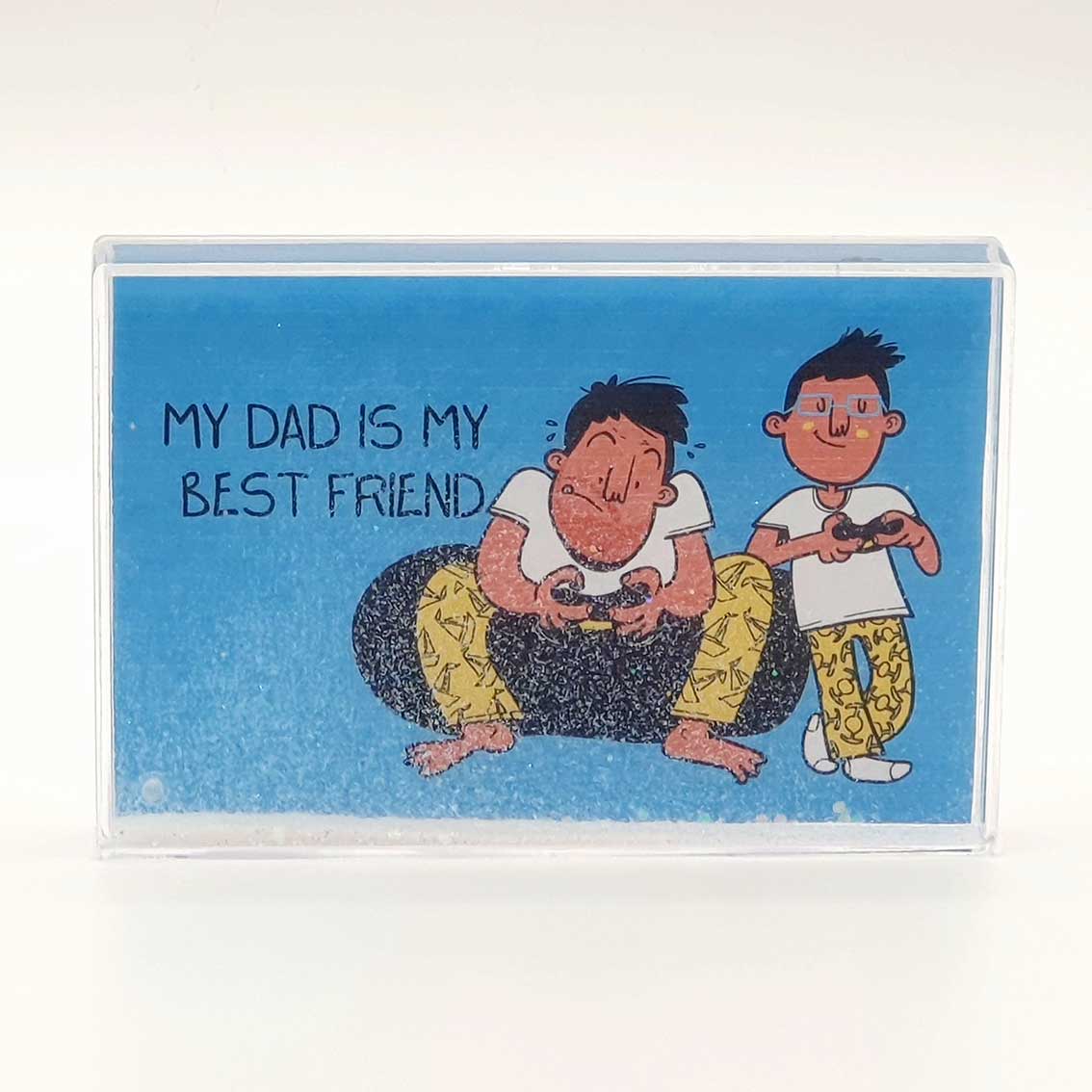 My Dad is My Best Friend - Glitter Frame (15.5x10.5cm)