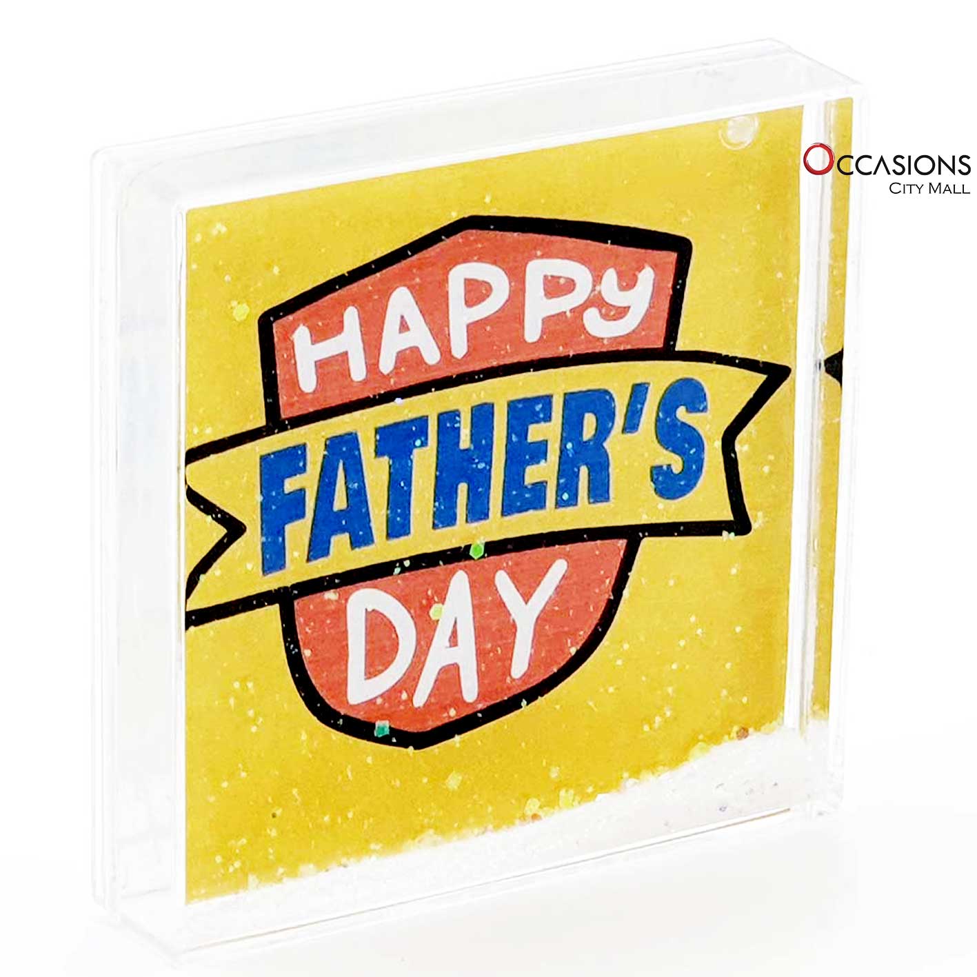 Happy Father's Day - Glitter Frame 3 (10.5x10.5cm)