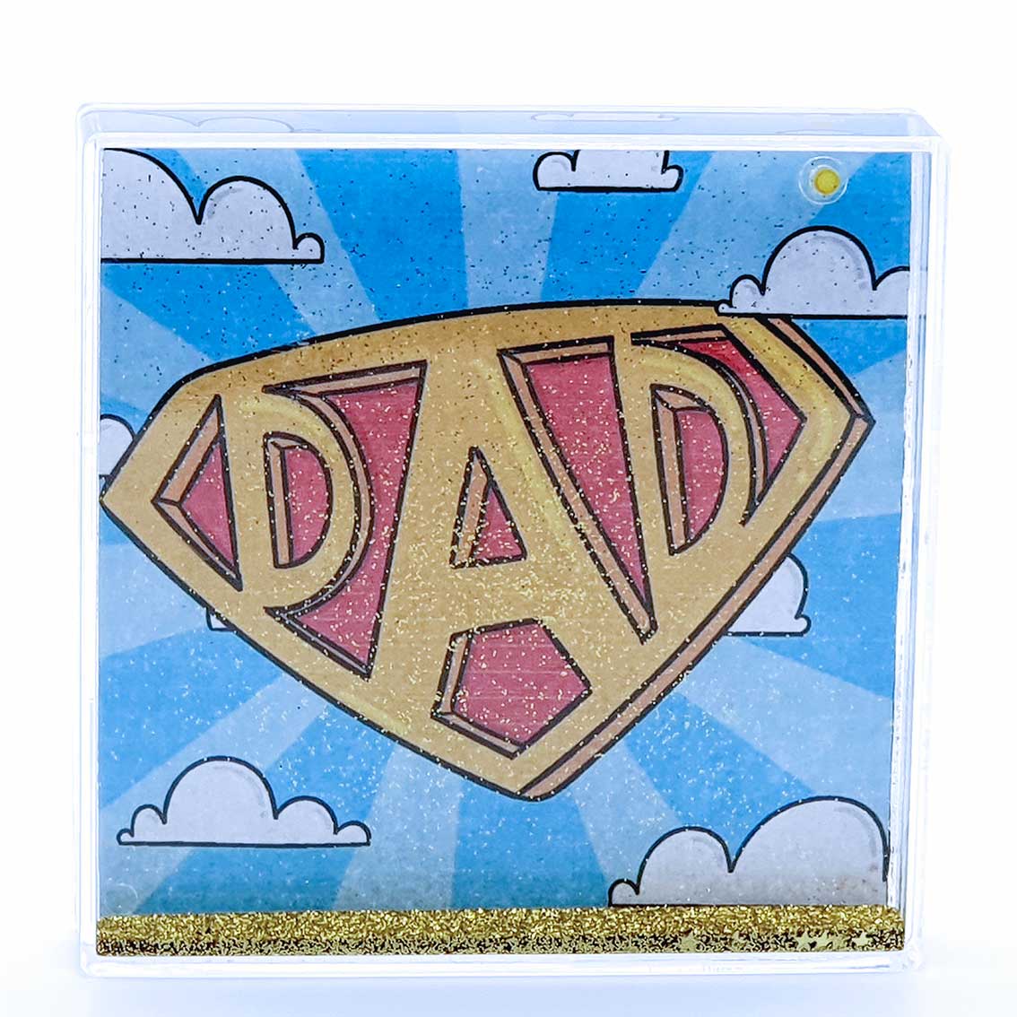 Dad - Glitter Frame (10.5x10.5cm)