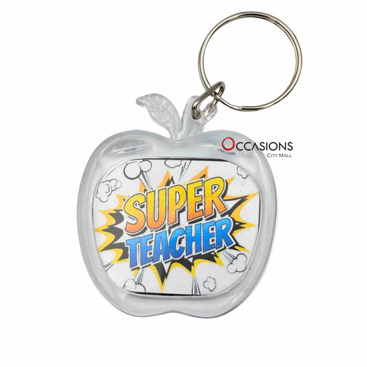 Super Teacher Burst Key Chain