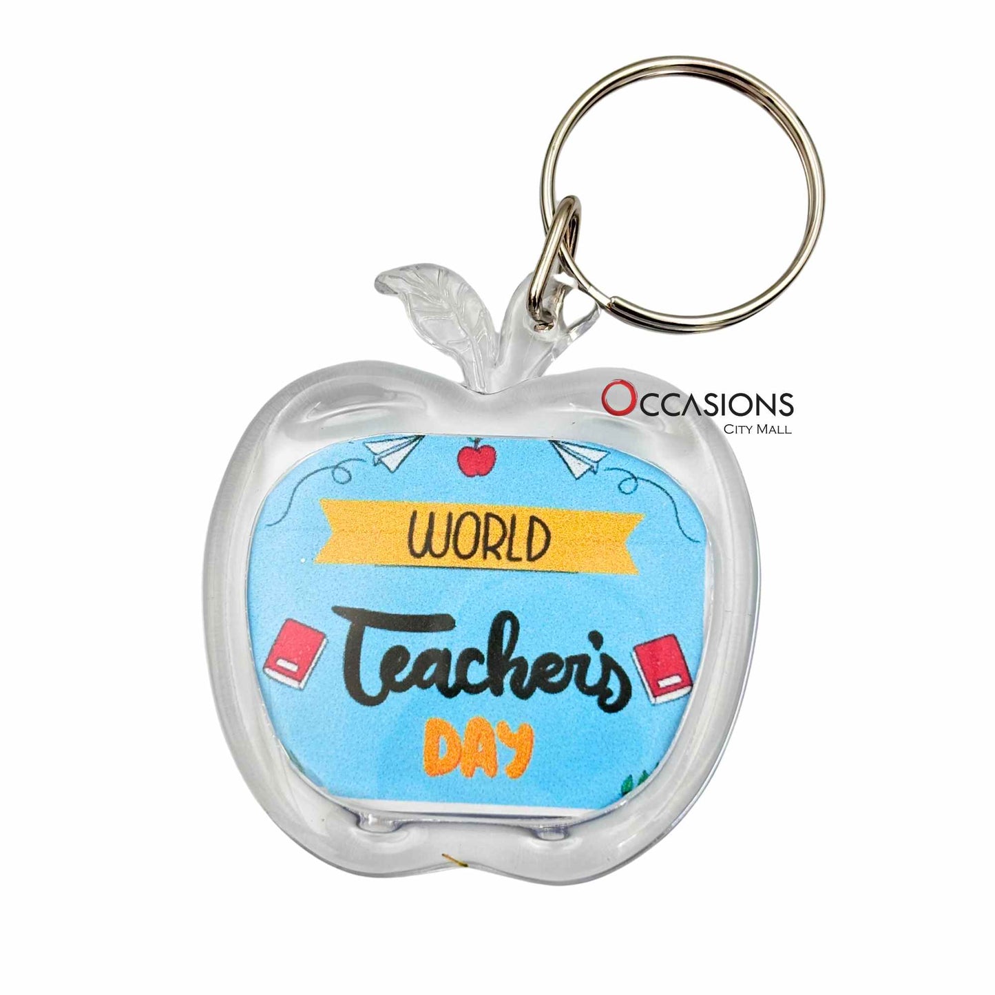 Blue World Teachers Day Key Chain