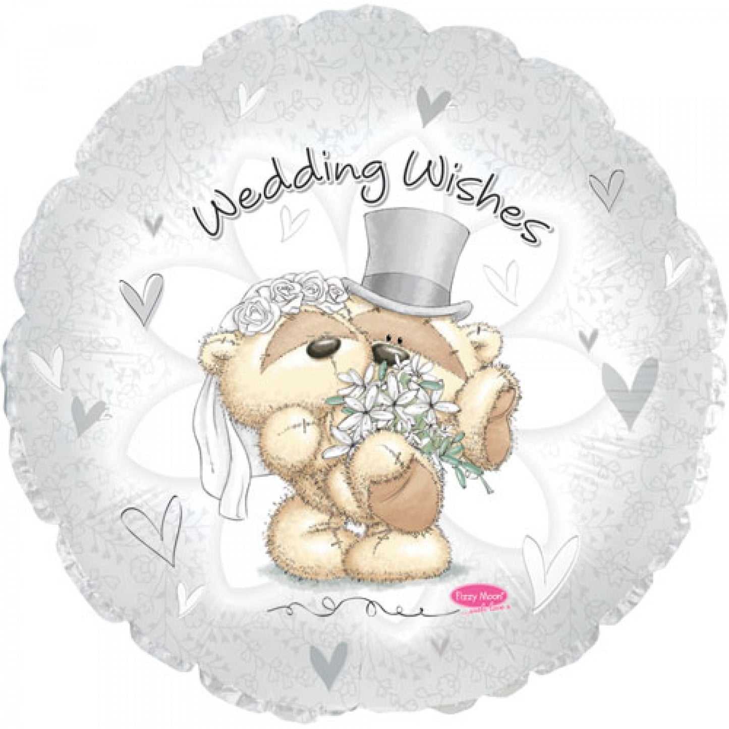 Wedding Wishes Teddy Balloon