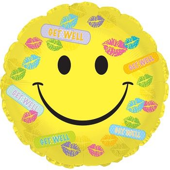 Get Well Smiley Balloon