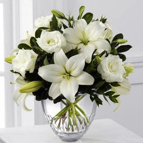 White Roses & Lily - gift-on-line